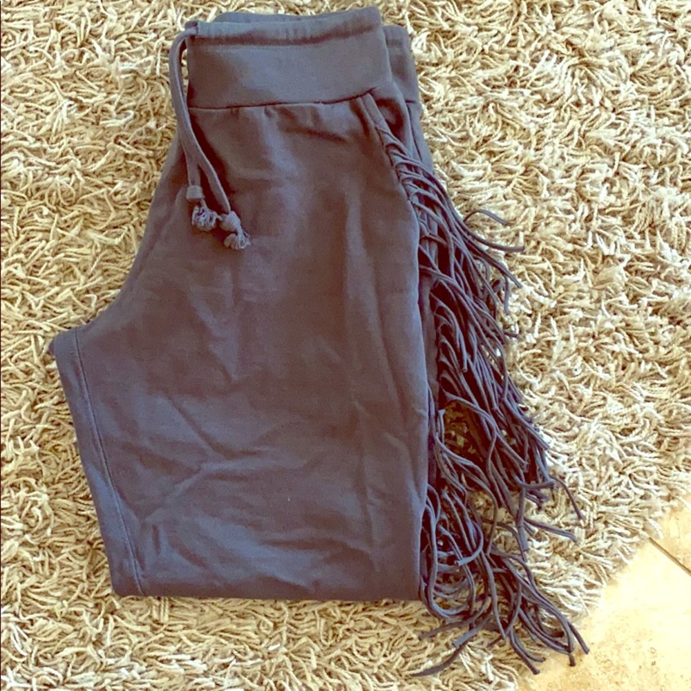 Kittenish Fringe Joggers